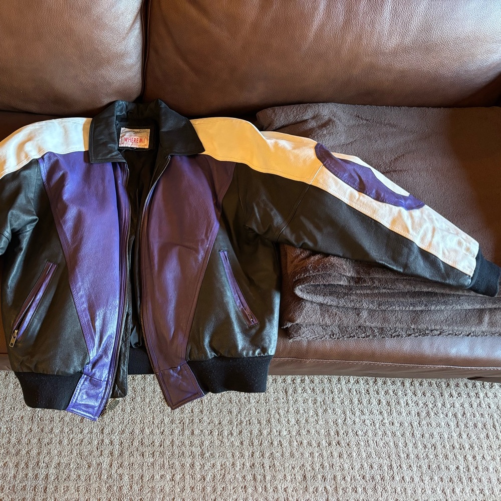 Michael Hoban WHEREMI Classic Vintage Leather “8 Ball” Jacket - Picture 5 of 6